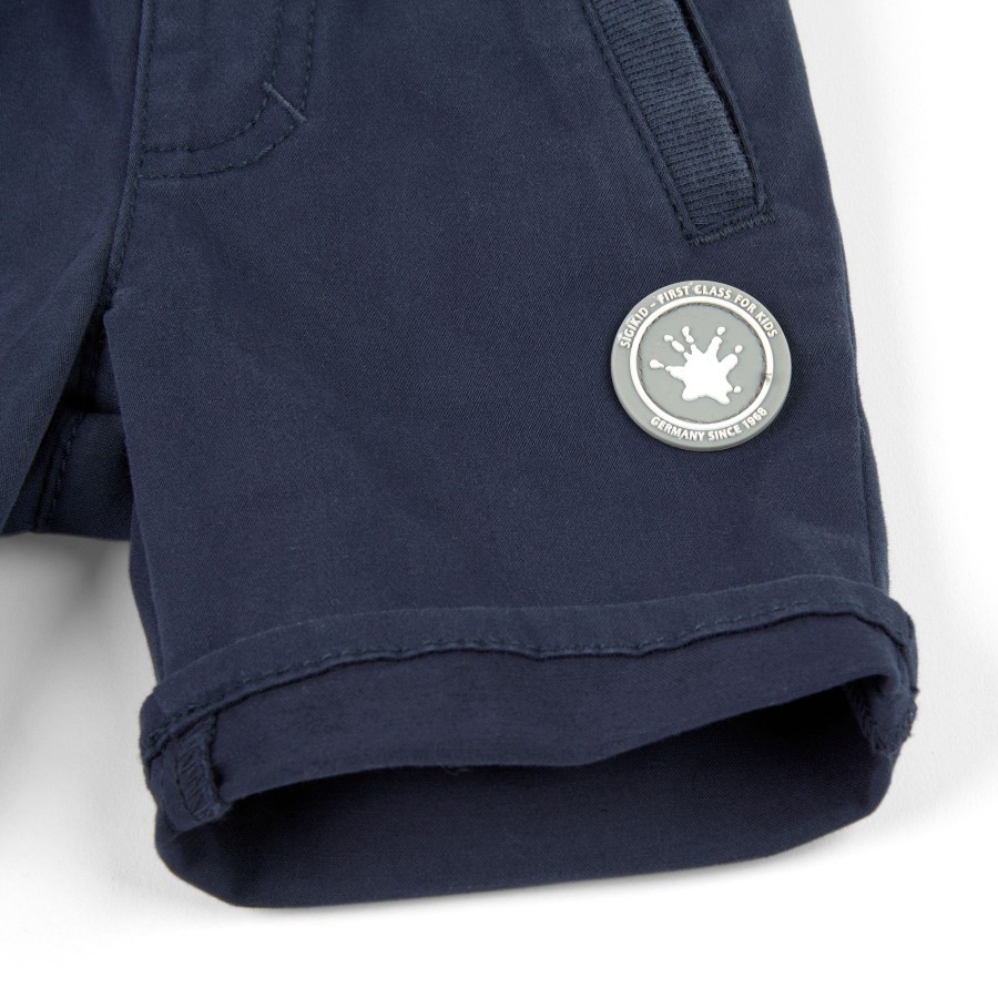 Sigikid Baby Gabardine Bermuda In Dunkelblau