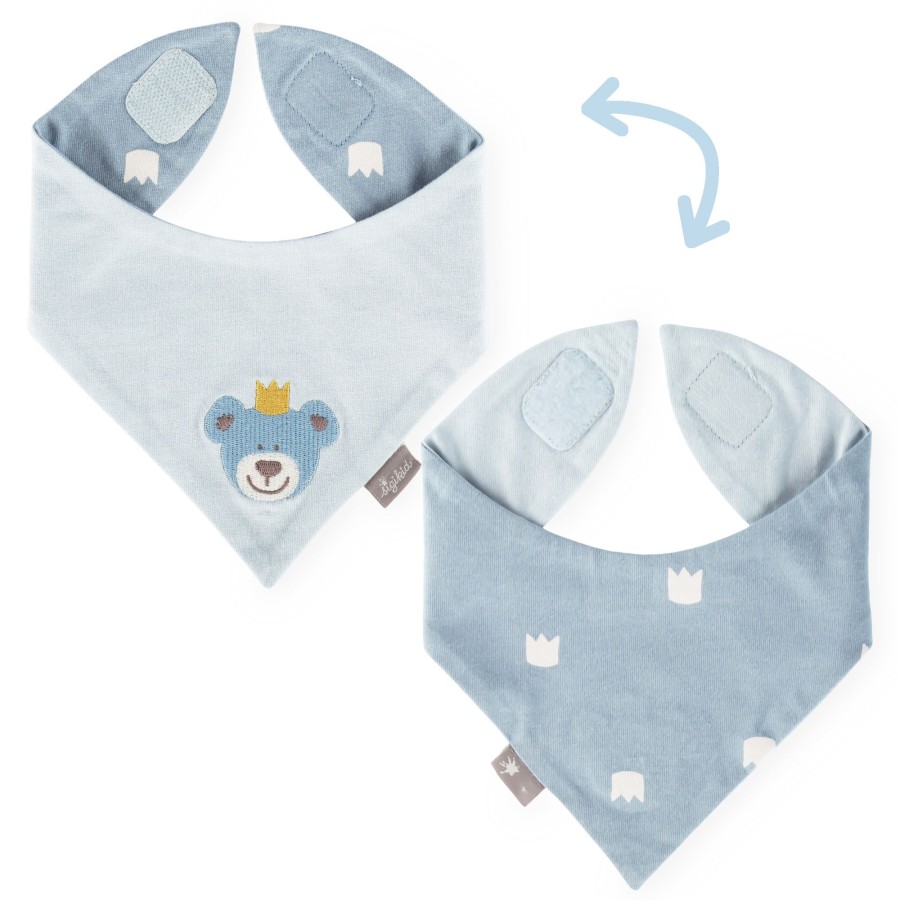 Sigikid Baby Wendehalstuch Kronchen Bar, Blau