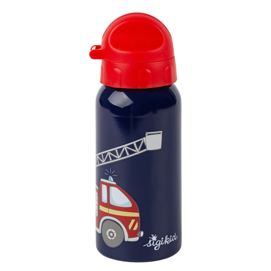 Sigikid Edelstahl Kindertrinkflasche Feuerwehr, 400Ml