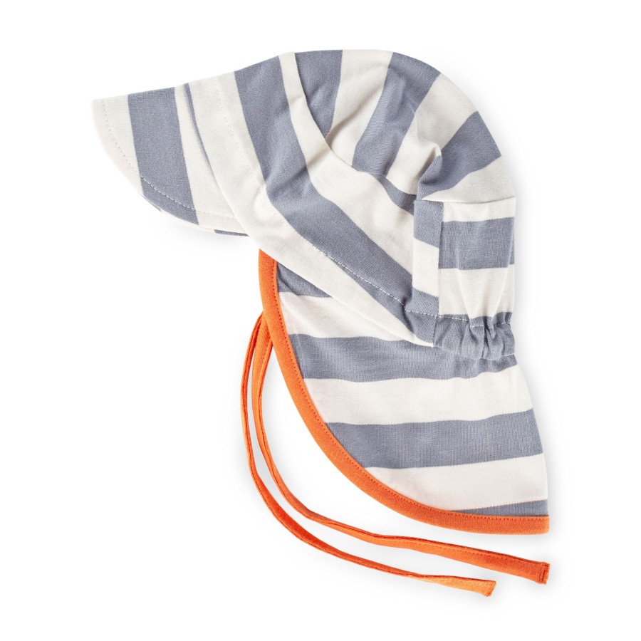Sigikid Baby Sonnenhut Mit Nackenschutz, Weis-Grau