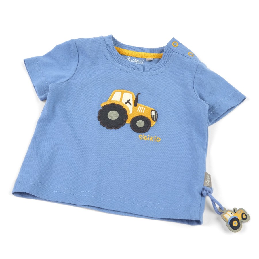 Sigikid Blaues Baby T-Shirt Gelber Traktor