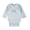 Sigikid Langarm Babybody Kronchen Bar, Blau Geringelt