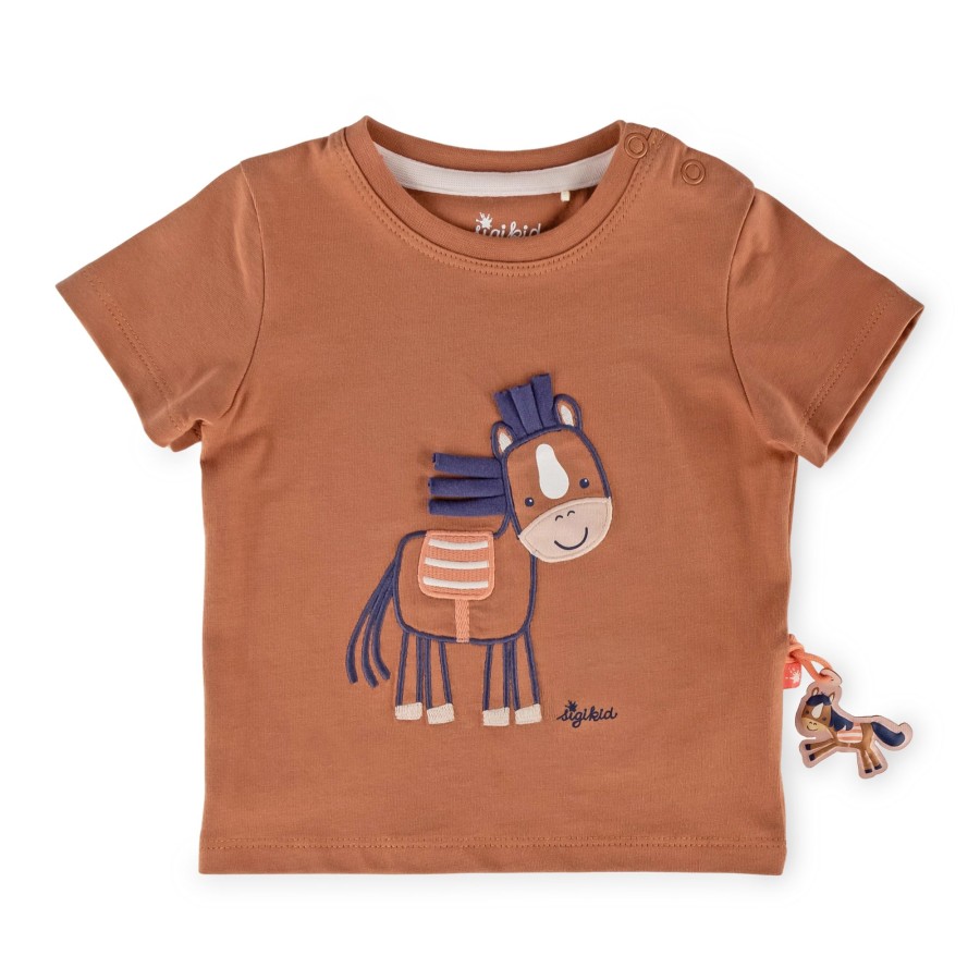 Sigikid Baby T-Shirt Mit Pferde Motiv, Hellbraun