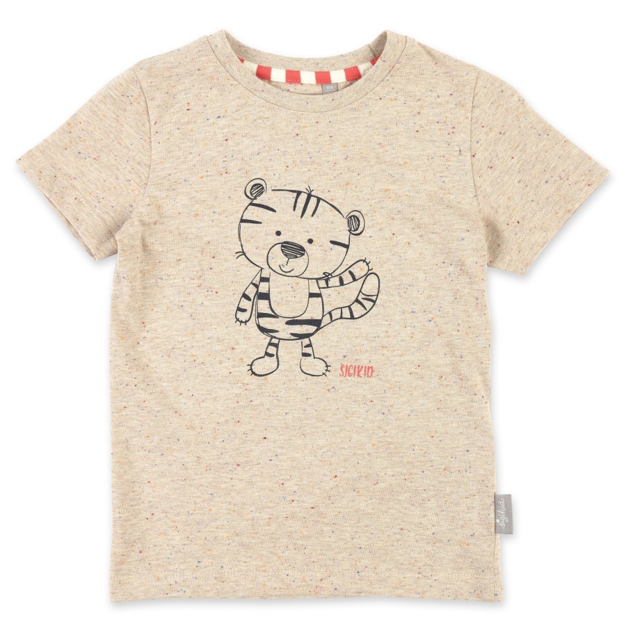 Sigikid Kurzer Kinder Sommer Schlafanzug Tiger, Hell Meliert-Pin