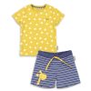 Sigikid Kurzer Kinder Sommer Schlafanzug Giraffe, Gelb-Blau