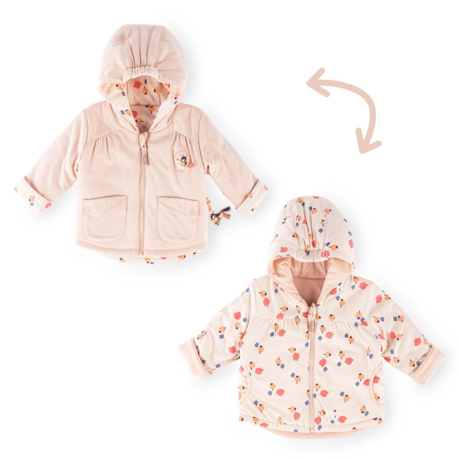 Sigikid Baby Wendejacke Wattiert, Rosa Oder Beeren Print