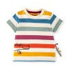 Sigikid Baby T-Shirt Bunt Gestreift, Krokodil