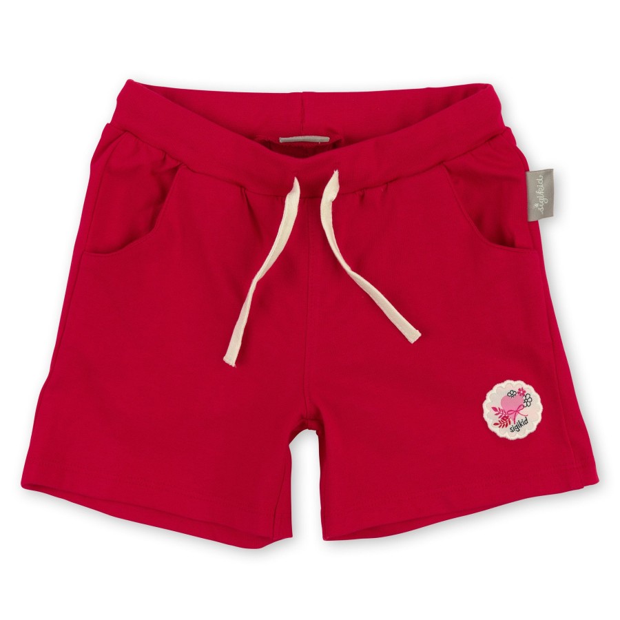Sigikid Rote Madchen Shorts Mit Herzchen Patch