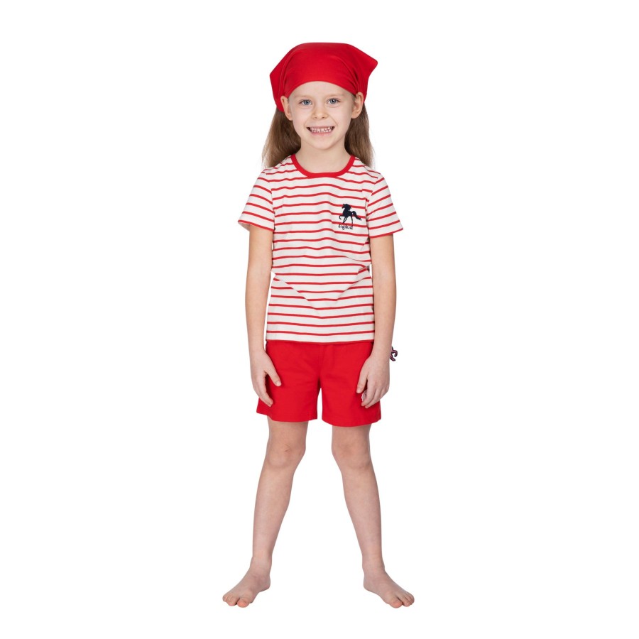 Sigikid Rote Madchen Shorts Mit Herzchen Patch