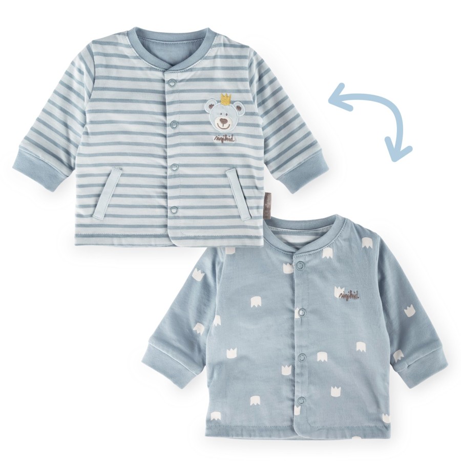 Sigikid Baby Wendejacke Kronchen Bar, Blau