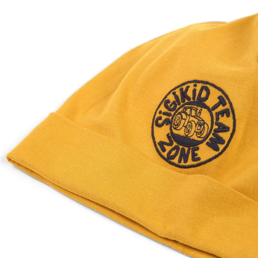 Sigikid Gelbe Kinder Beanie Mutze Traktor