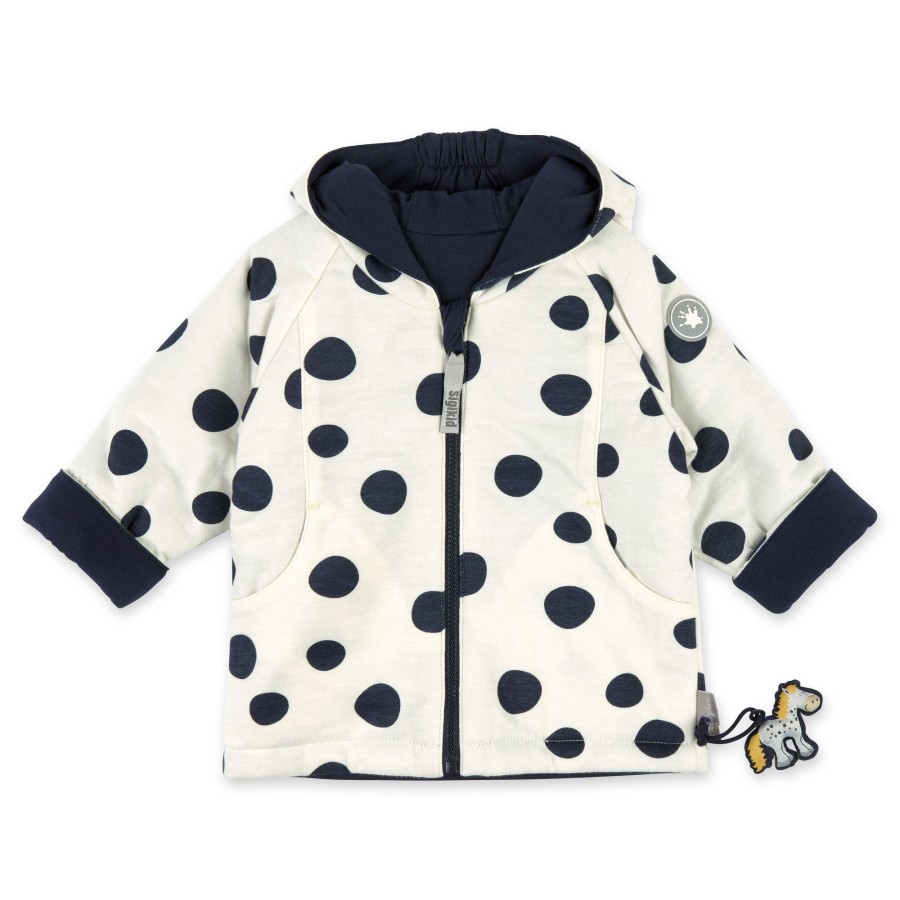 Sigikid Wattierte Baby Wendejacke Tupfen Pony, Dunkelblau Oder W