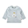 Sigikid Baby Langarm Ringelshirt Kronchen Bar, Blau