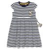 Sigikid Blau-Weis Geringeltes Kinderkleid Tupfen Pony