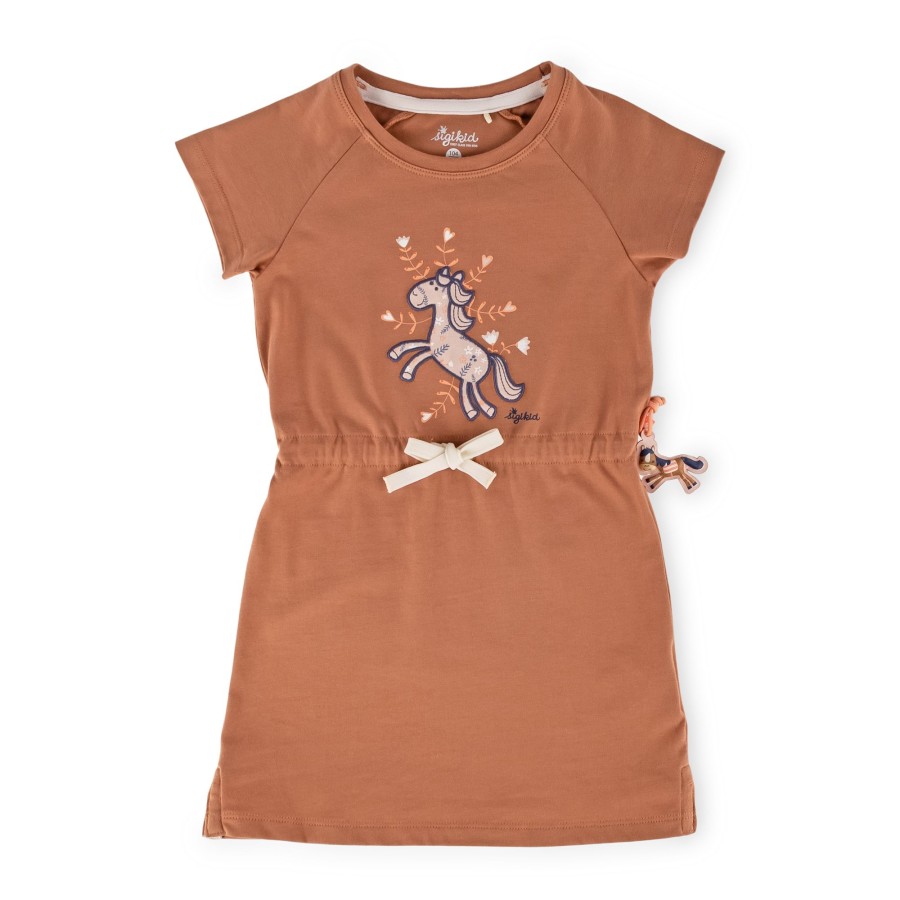 Sigikid Kinder Sommerkleid Mit Pferdchen Motiv, Hellbraun