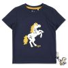 Sigikid Kinder T-Shirt Mit Pony Motiv, Dunkelblau