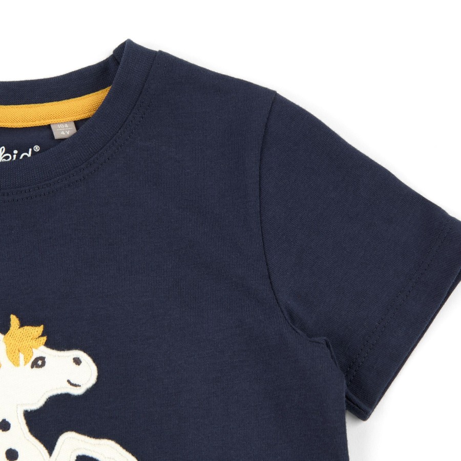 Sigikid Kinder T-Shirt Mit Pony Motiv, Dunkelblau