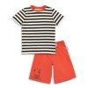 Sigikid Kurzer Kinder Sommer Schlafanzug Bar, Rot Und Schwarz-We