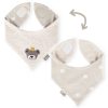 Sigikid Baby Wende Halstuch Kronchen Bar, Naturweis
