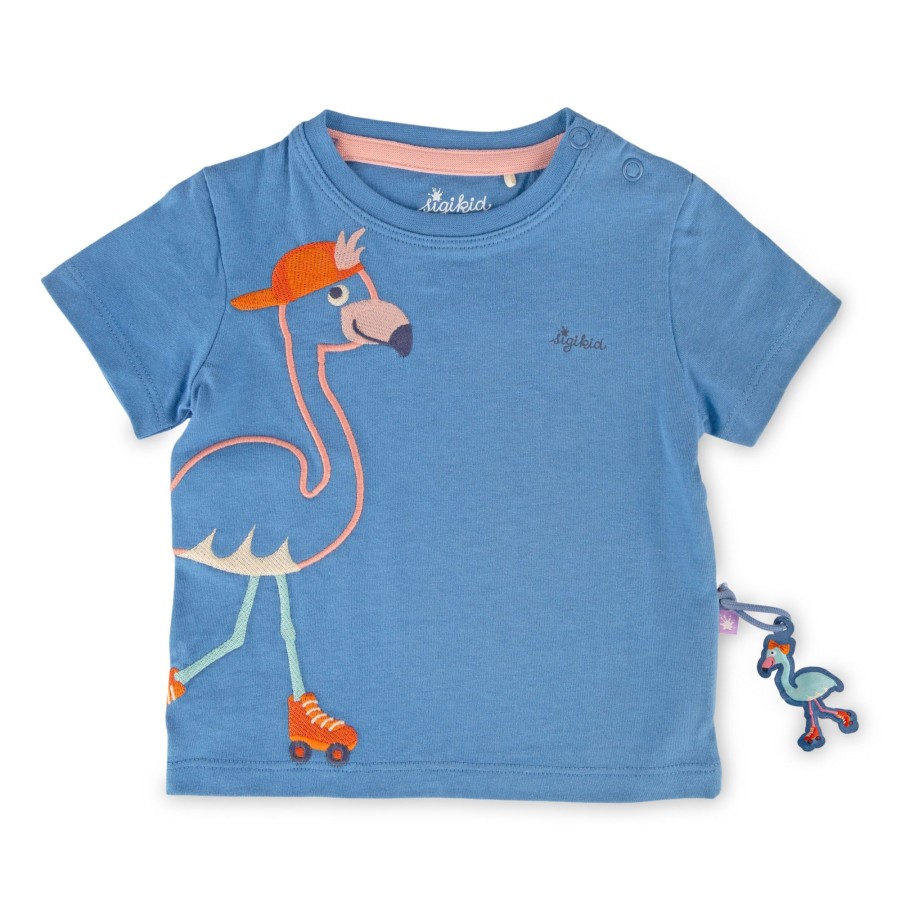 Sigikid Blaues Baby T-Shirt Mit Wild Flamingo Motiv