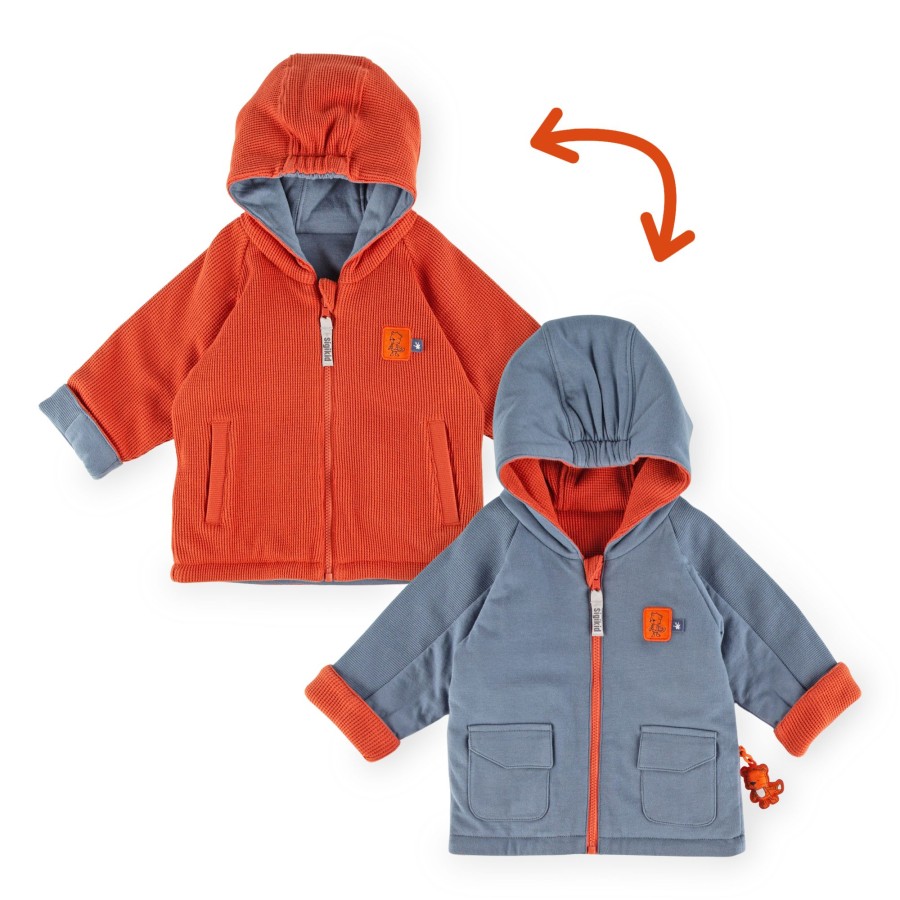 Sigikid Baby Wendejacke Wild Adventure, Orangerot Und Blau