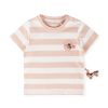 Sigikid Baby T-Shirt Mit Pferdchen Patch, Rosa-Weis Gestreift
