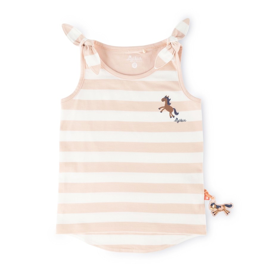 Sigikid Kinder Sommer Top Mit Pferdchen Stickerei