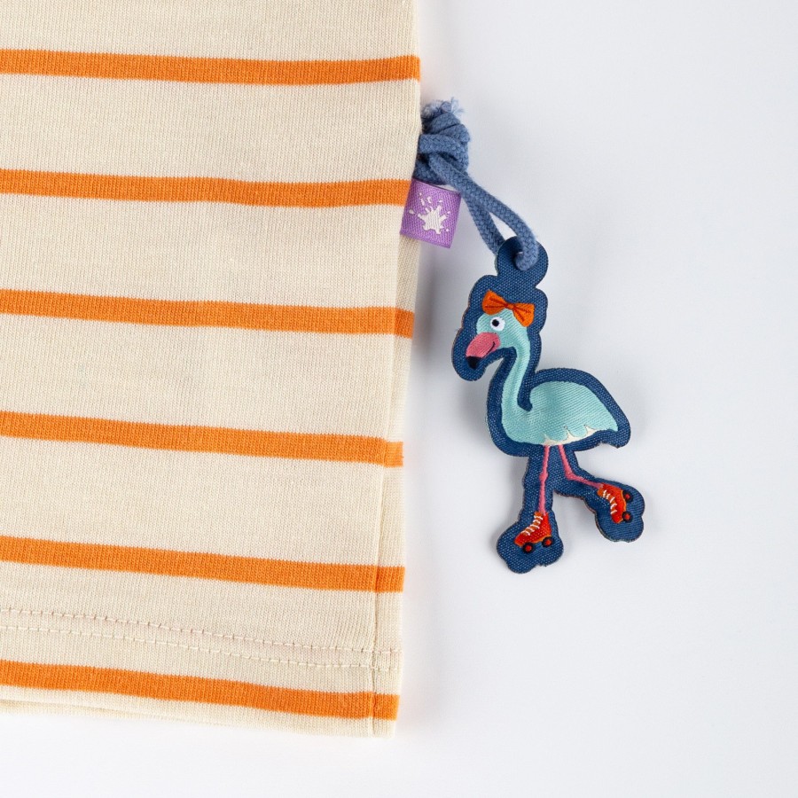 Sigikid Baby Ringel T-Shirt Flamingo, Orange-Weis