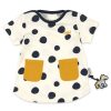 Sigikid Baby Kurzarm Longshirt, Weis Mit Dunkelblauen Punkten