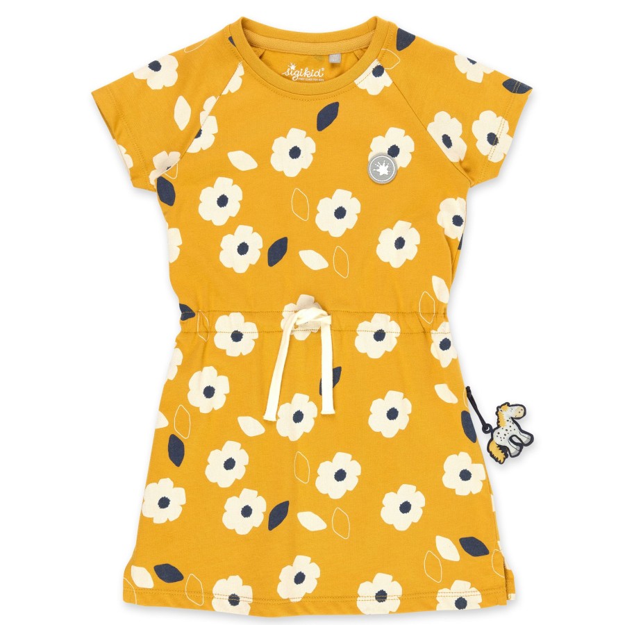 Sigikid Gelbes Kinderkleid Mit Blumchen Bedruckt