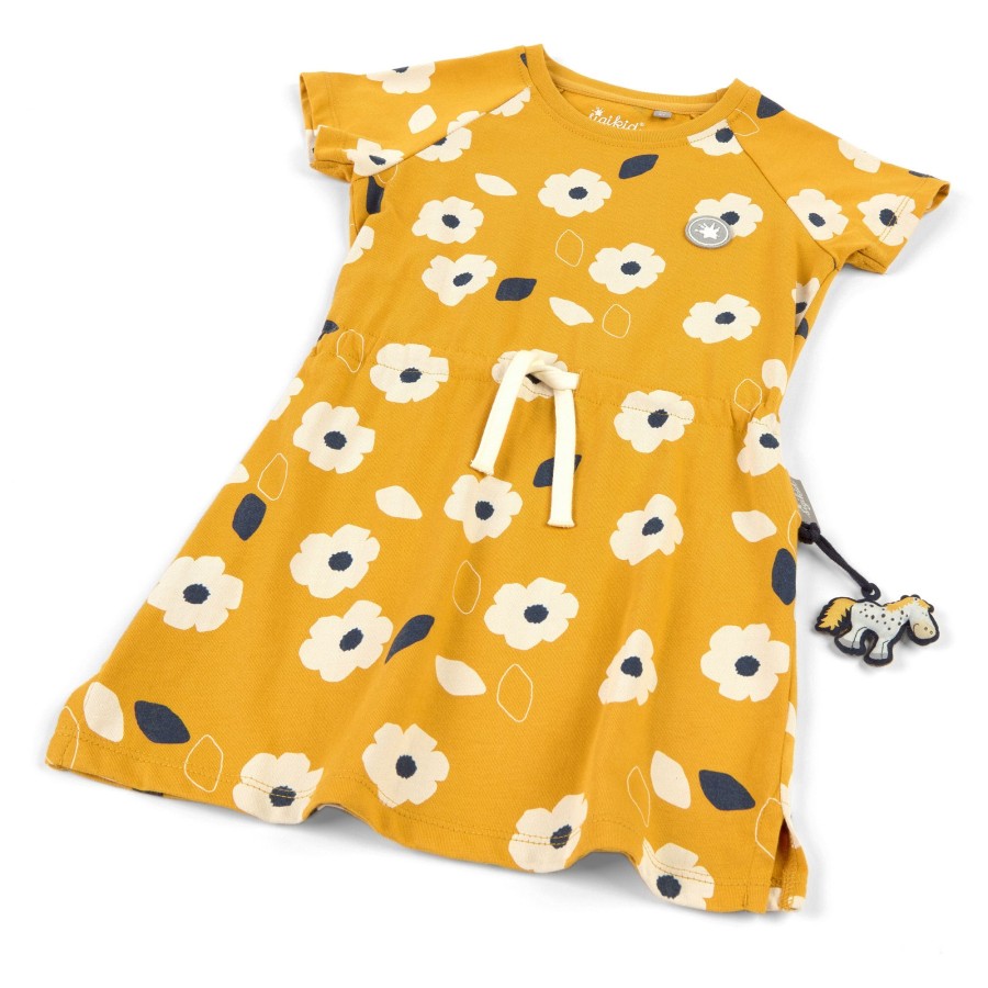 Sigikid Gelbes Kinderkleid Mit Blumchen Bedruckt