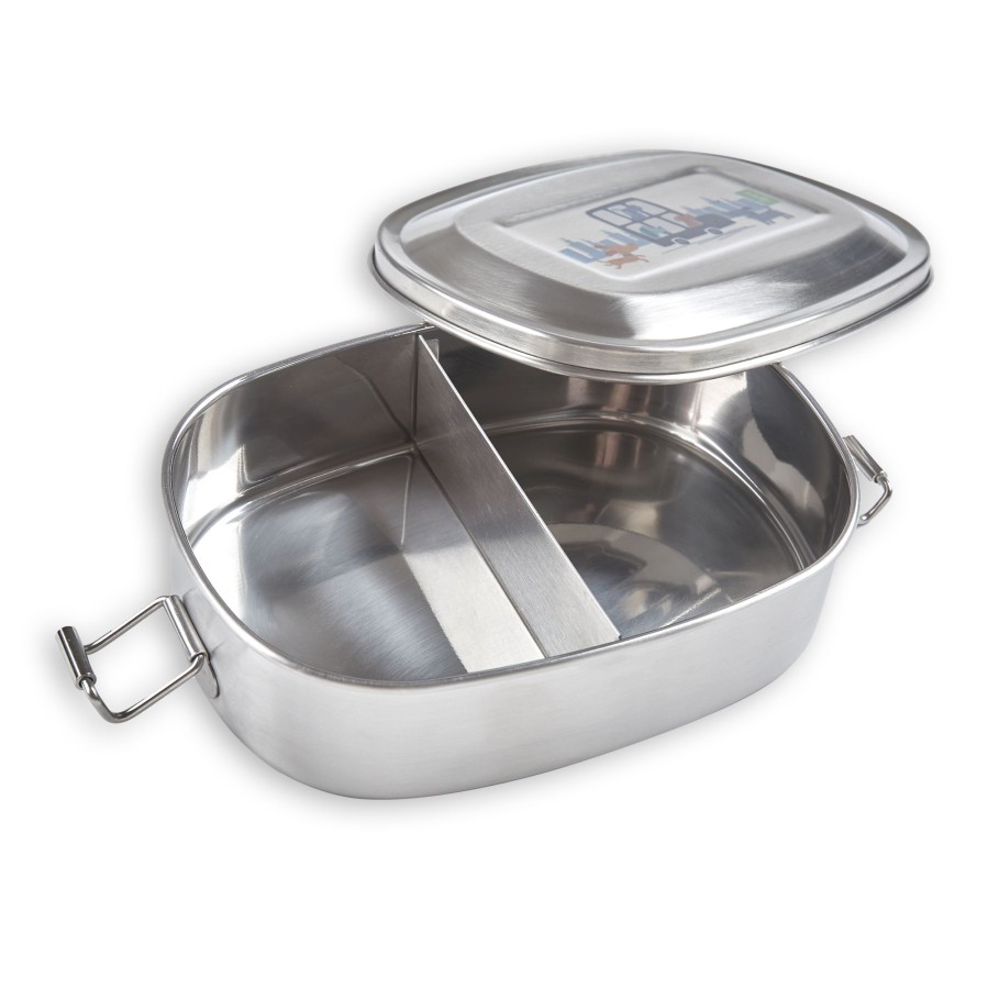 Sigikid Edelstahl Brotzeitbox Hund, Green Collection