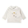 Sigikid Baby Langarm Ringelshirt Kronchen Bar, Beige