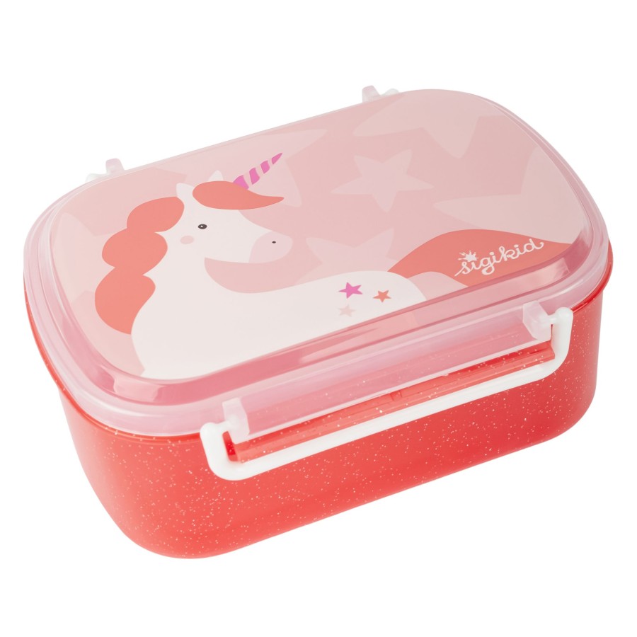 Sigikid Kinder Brotdose Einhorn, Rot