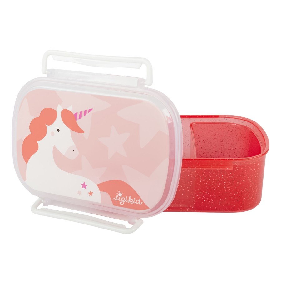 Sigikid Kinder Brotdose Einhorn, Rot