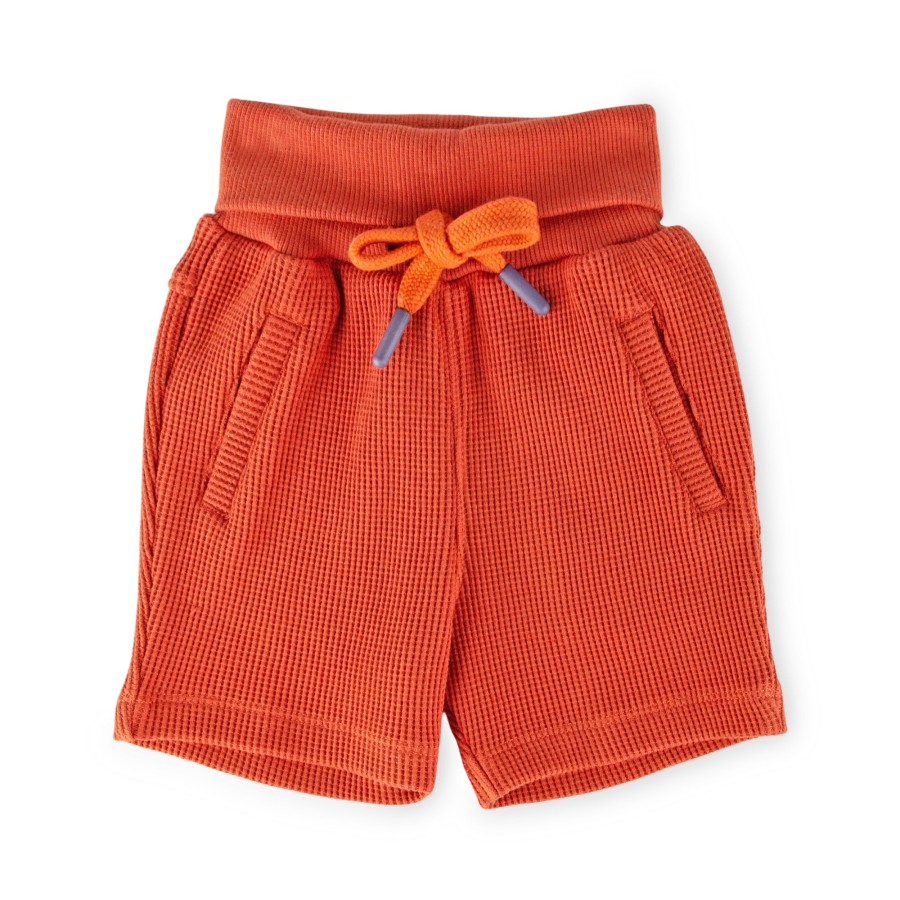 Sigikid Baby Waffelpique Bermuda, Orangerot