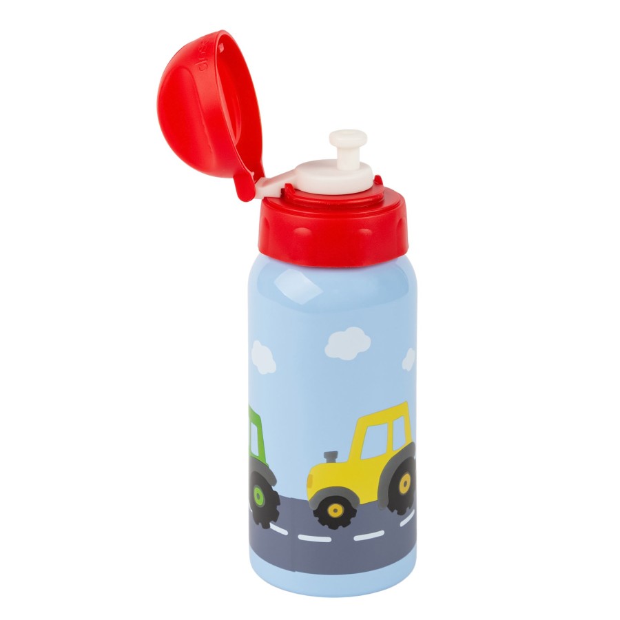 Sigikid Edelstahl Kinder Trinkflasche Traktor, 400Ml