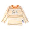 Sigikid Kinder Ringel Langarmshirt, Orange-Weis