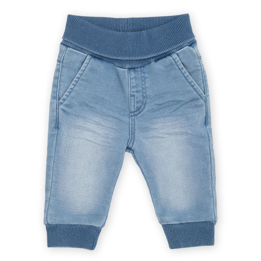 Sigikid Babyjeans Mit Beinbundchen In Hellblau