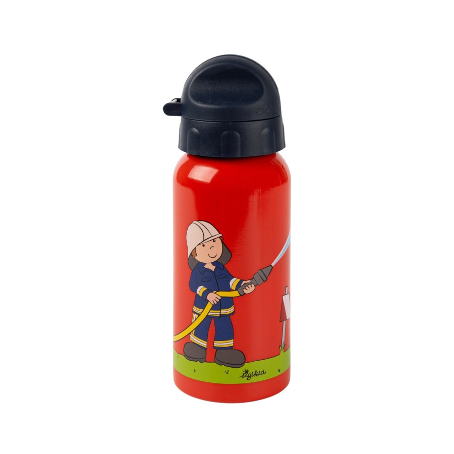 Sigikid Kinder Edelstahl-Trinkflasche Feuerwehrmann Frido Firefi