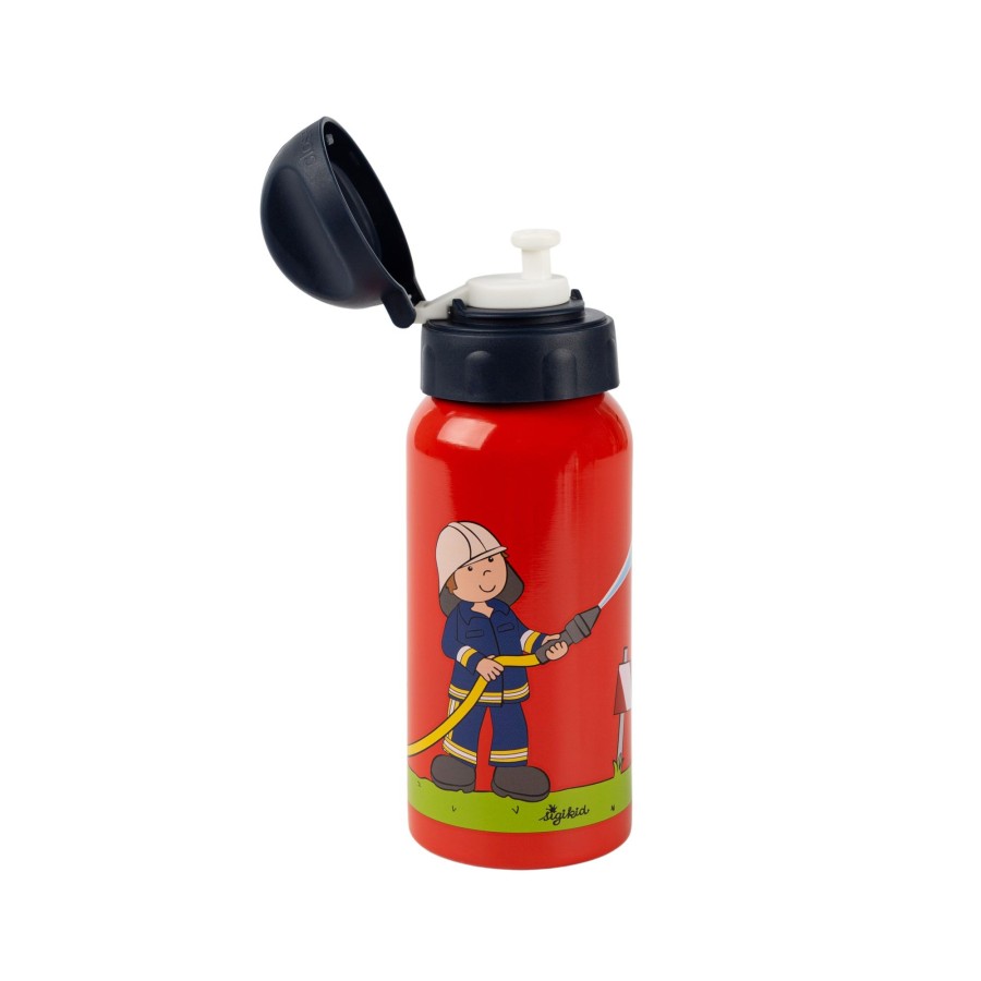 Sigikid Kinder Edelstahl-Trinkflasche Feuerwehrmann Frido Firefi