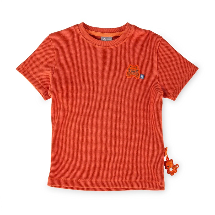 Sigikid Kinder Waffelpique T-Shirt Mit Jeep Motiv