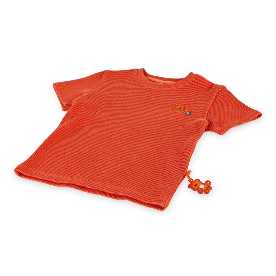 Sigikid Kinder Waffelpique T-Shirt Mit Jeep Motiv