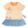 Sigikid Baby Ringelkleid Flamingo, Orange-Weis