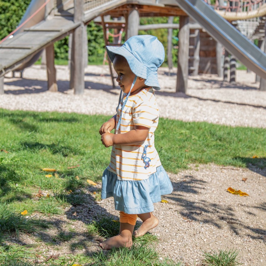 Sigikid Baby Ringelkleid Flamingo, Orange-Weis
