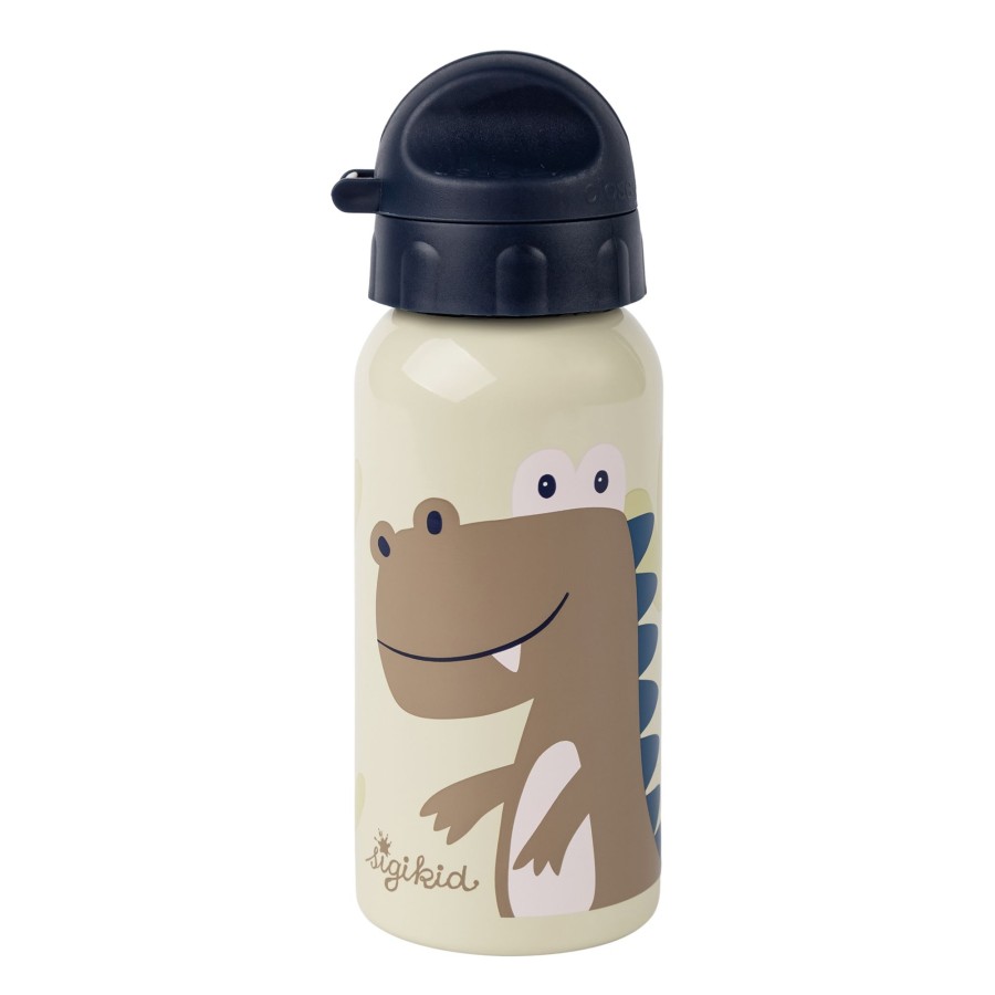 Sigikid Edelstahl Kinder Trinkflasche Dino, 400Ml
