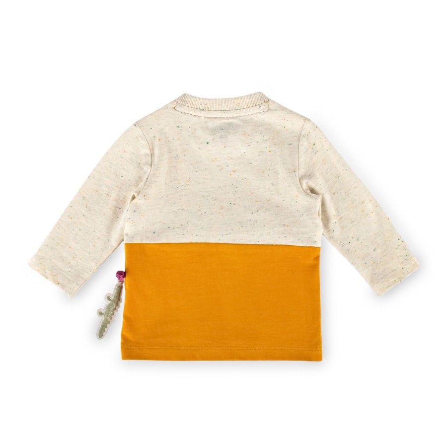 Sigikid Baby Langarmshirt, Naturweis-Gelb