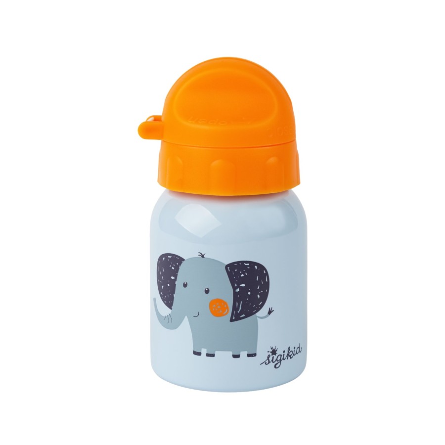 Sigikid Edelstahl Kinder Trinkflasche Elefant, 250Ml