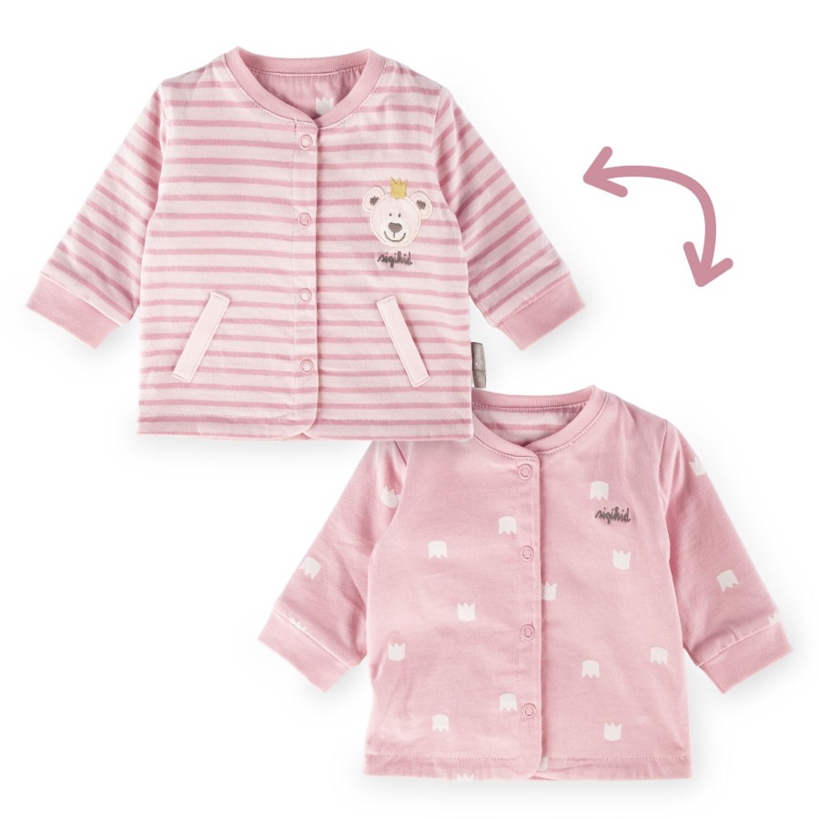 Sigikid Baby Wendejacke Kronchen Bar, Rosa