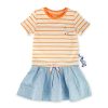 Sigikid Kinder Ringelkleid Wild Flamingo